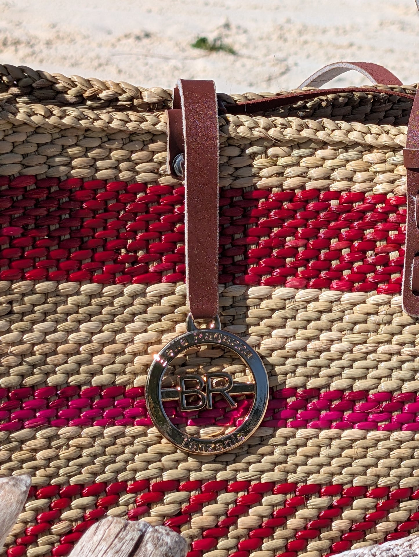 Handmade Milulu Grass Bag with Premium Leather Straps – Dyed, Medium Size