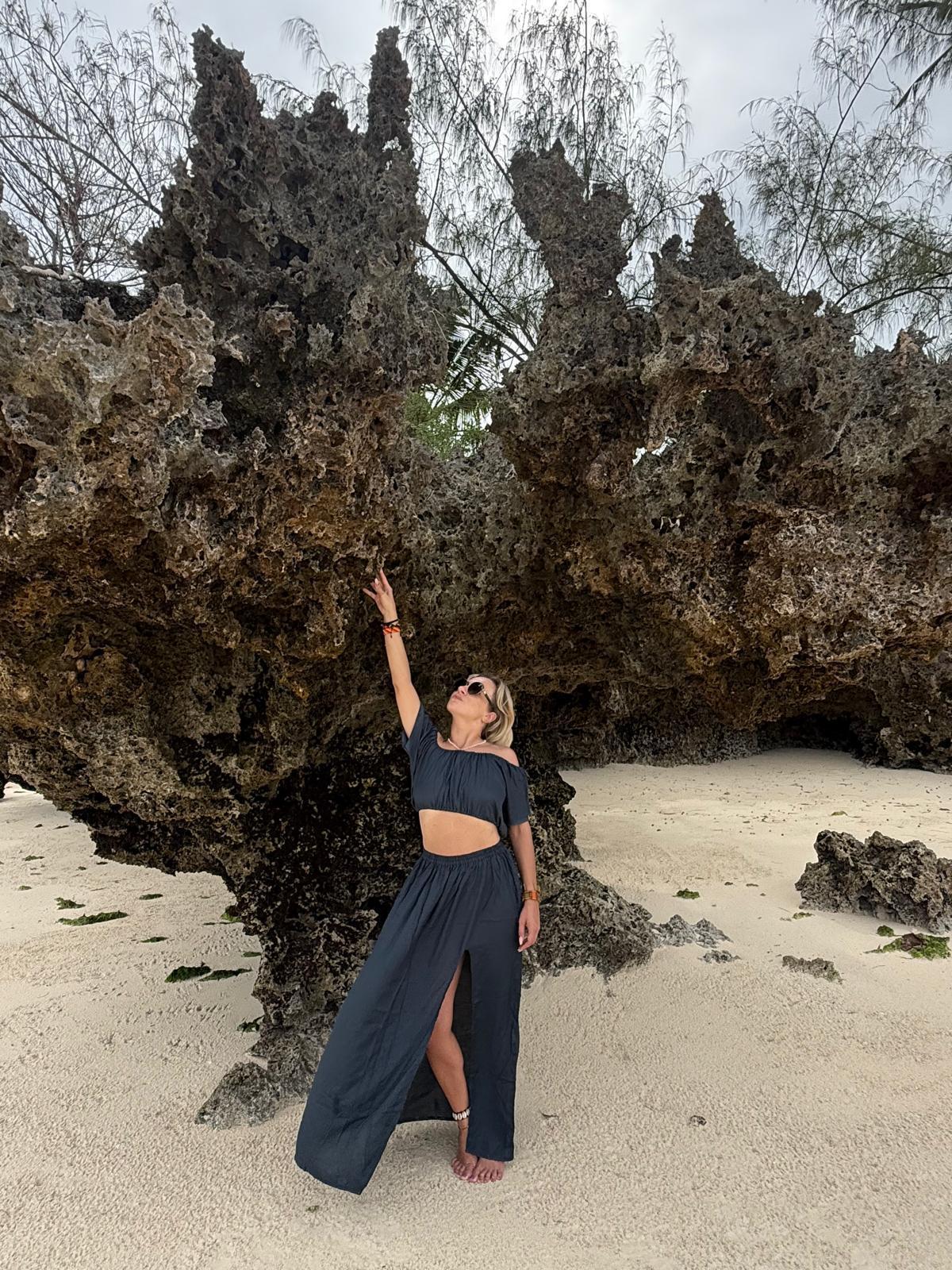 Off-Shoulder Top & Skirt Ash
