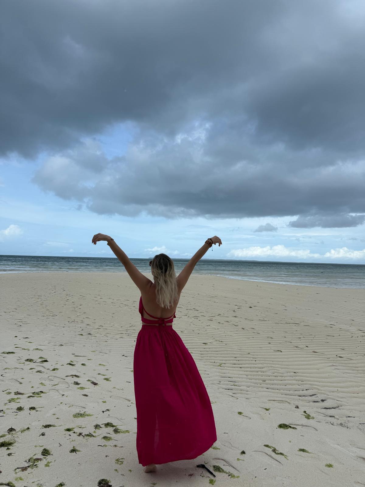 Pulneck Top & Skirts Hot Pink