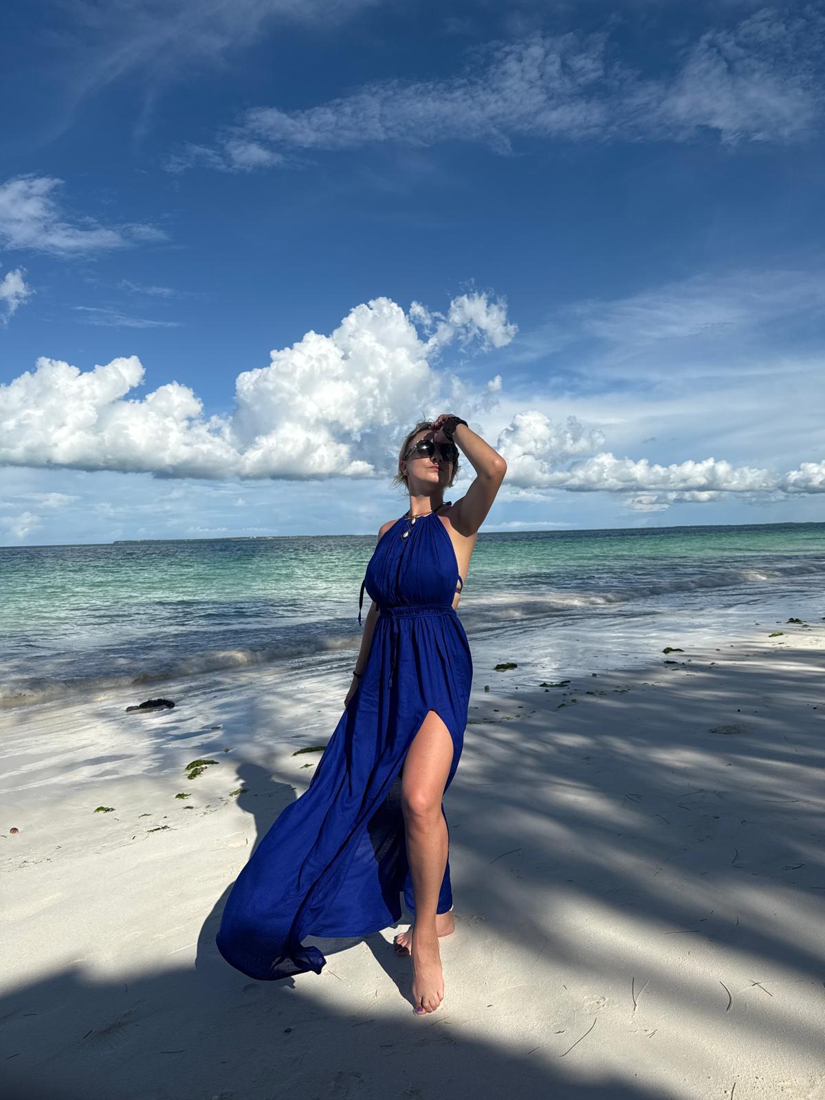 Pulneck Dress Royal Blue