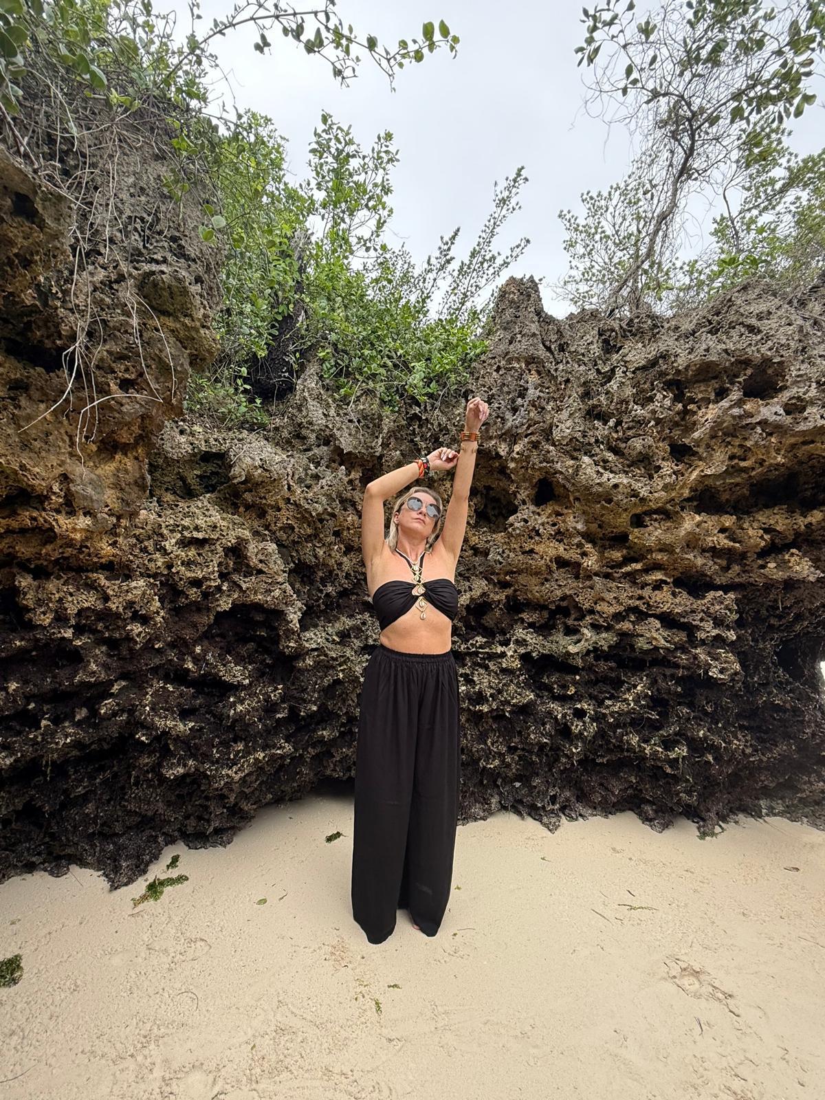 Bluzka i spodnie w kolorze czarnym