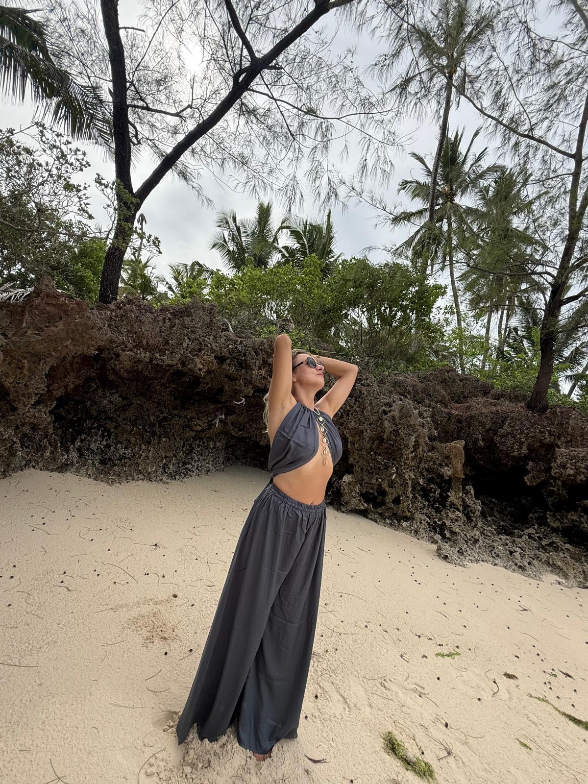 Bluzka i spodnie z wiązaniem Ash