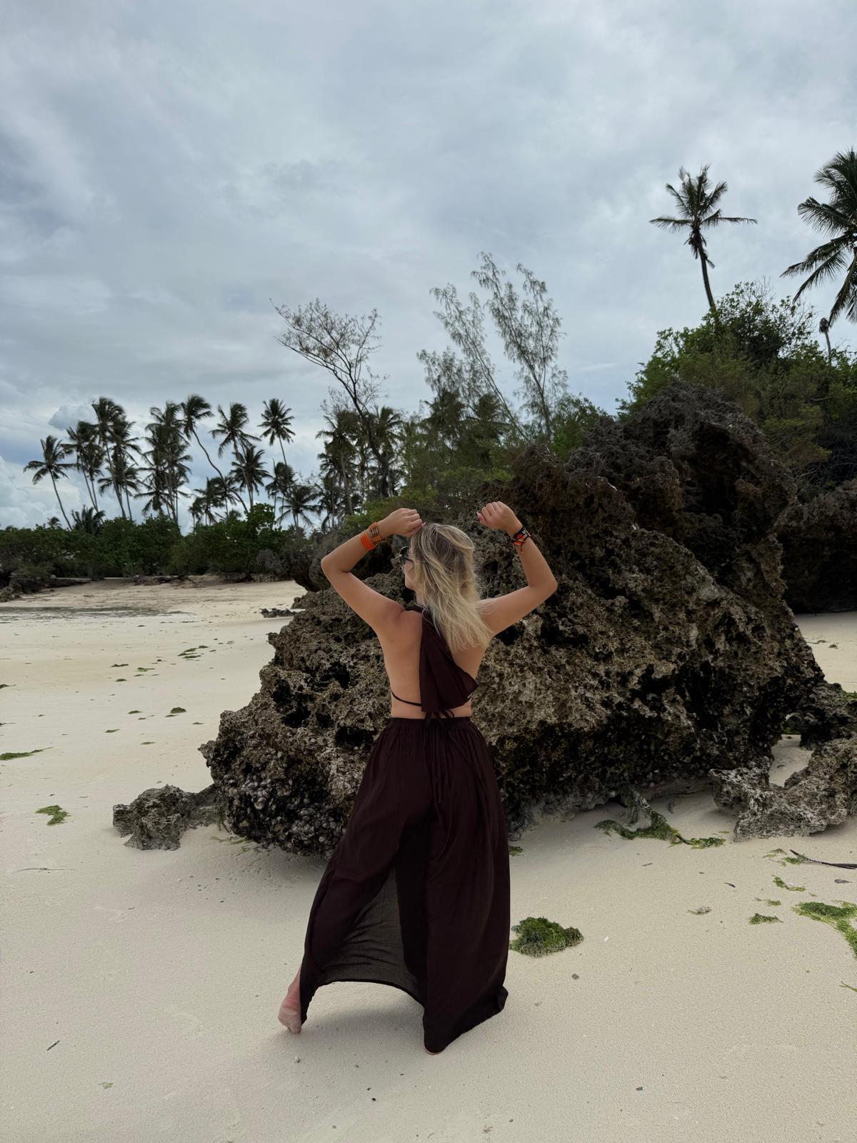 Wrap Top & Skirt Dark Chocolate