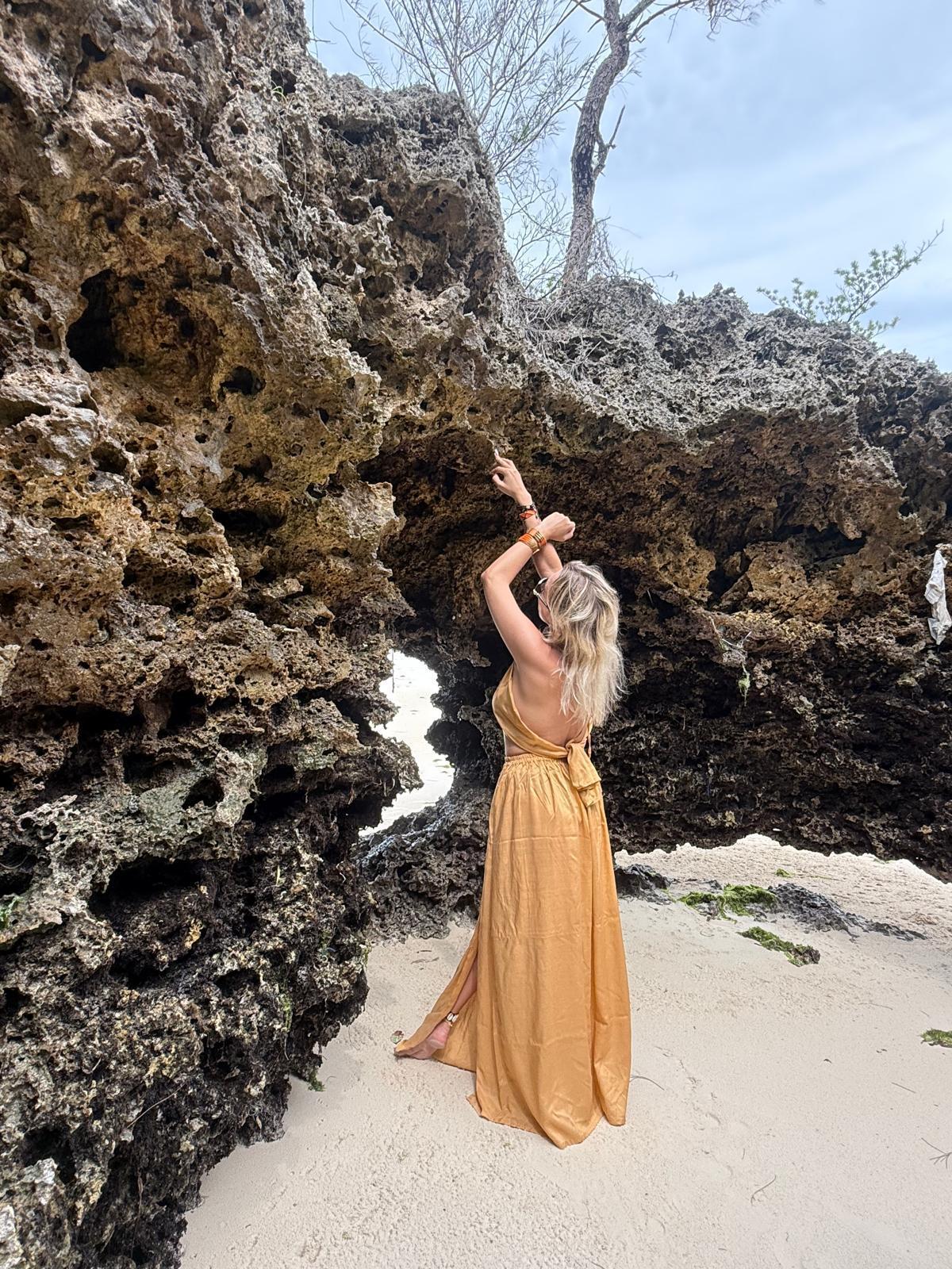Wrap Top & Skirt Almond