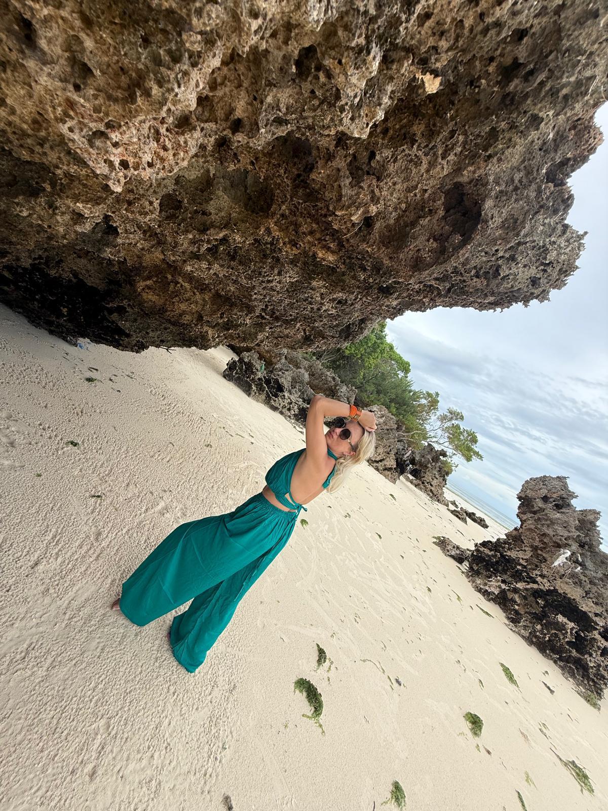 Pullneck Top & Pants Turquoise