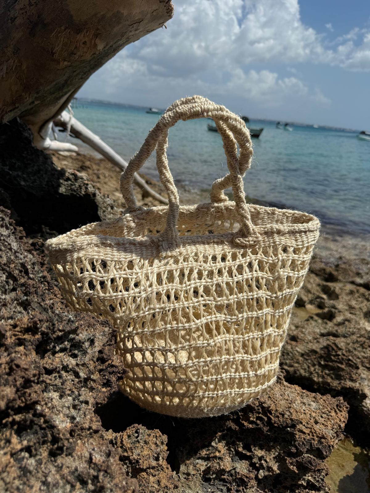 Handmade Boho Beach Bag – Agave Fiber Tote