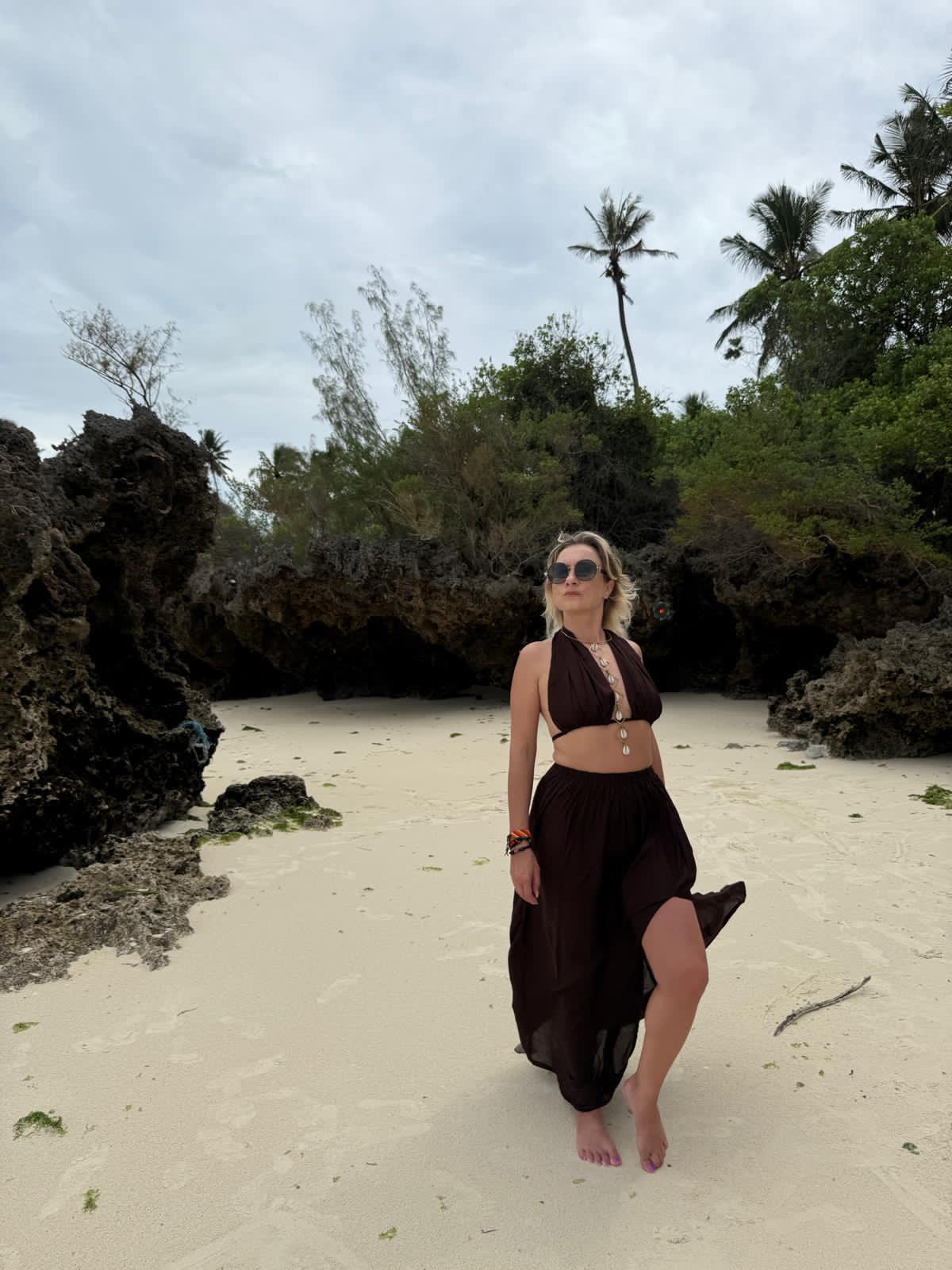 Wrap Top & Skirt Dark Chocolate