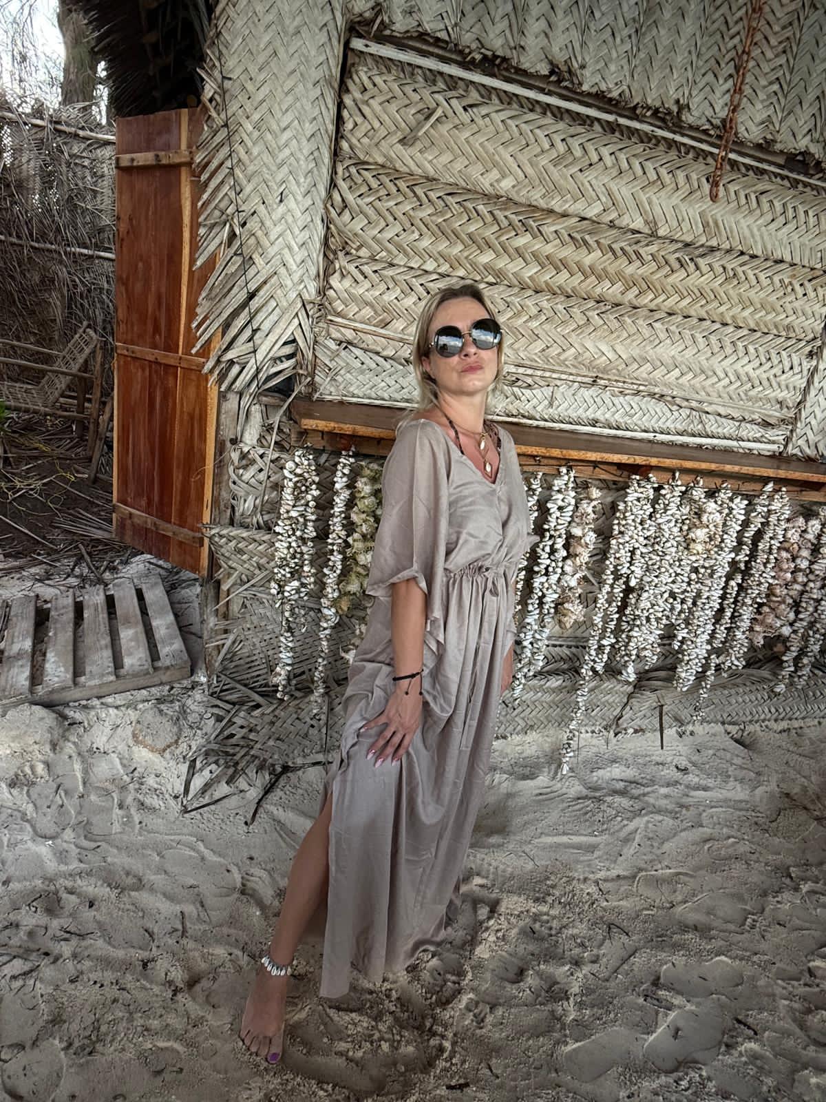Kaftan Dress Beige