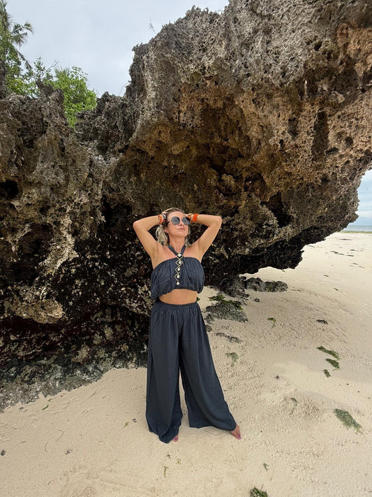 Half Top & Pants Ash